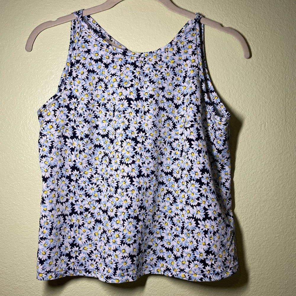 Vintage Blue Daisy Tank